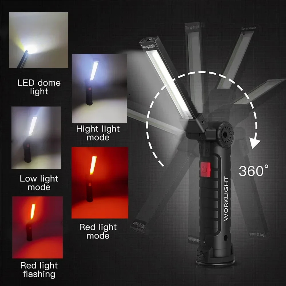 Senter LED COB Portabel Lampu  - Renewable Energy Battery ulasan dan harga