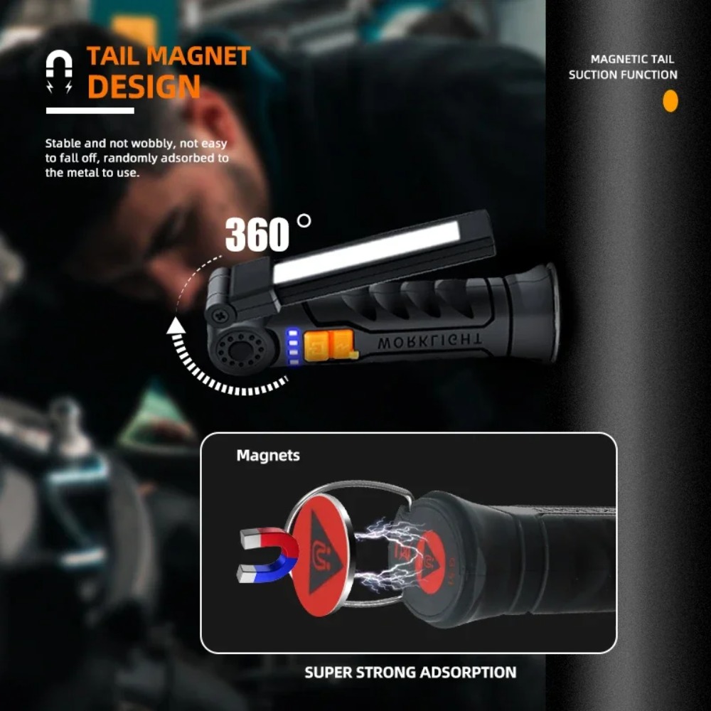 Senter LED COB Portabel Senter - Renewable Energy Battery ulasan dan harga