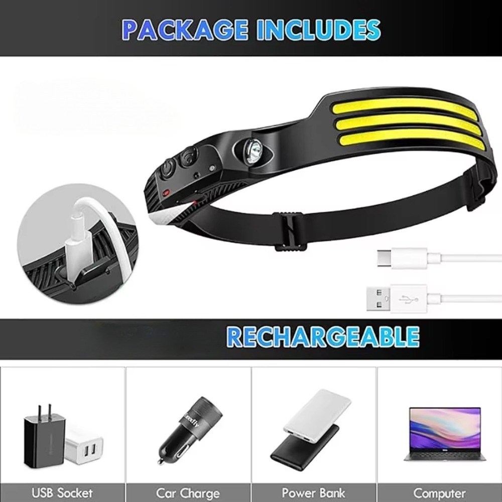 Lampu Depan Induksi LED COB La - Renewable Energy Battery ulasan dan harga